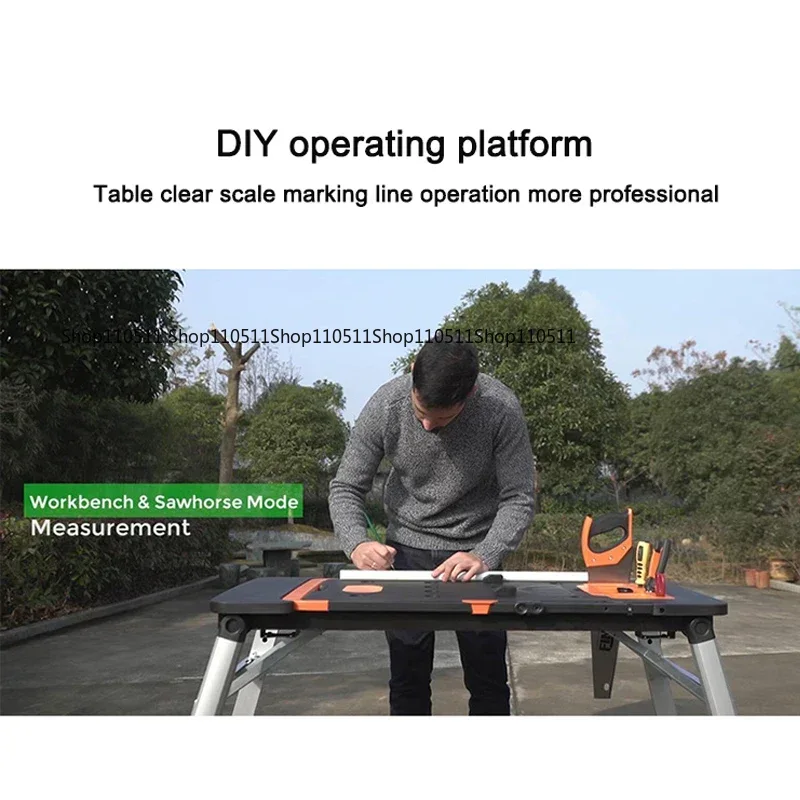 Workbench Portable Fold - 7-в-1 Многофункциональный верстак DIY Деревообрабатывающий стол