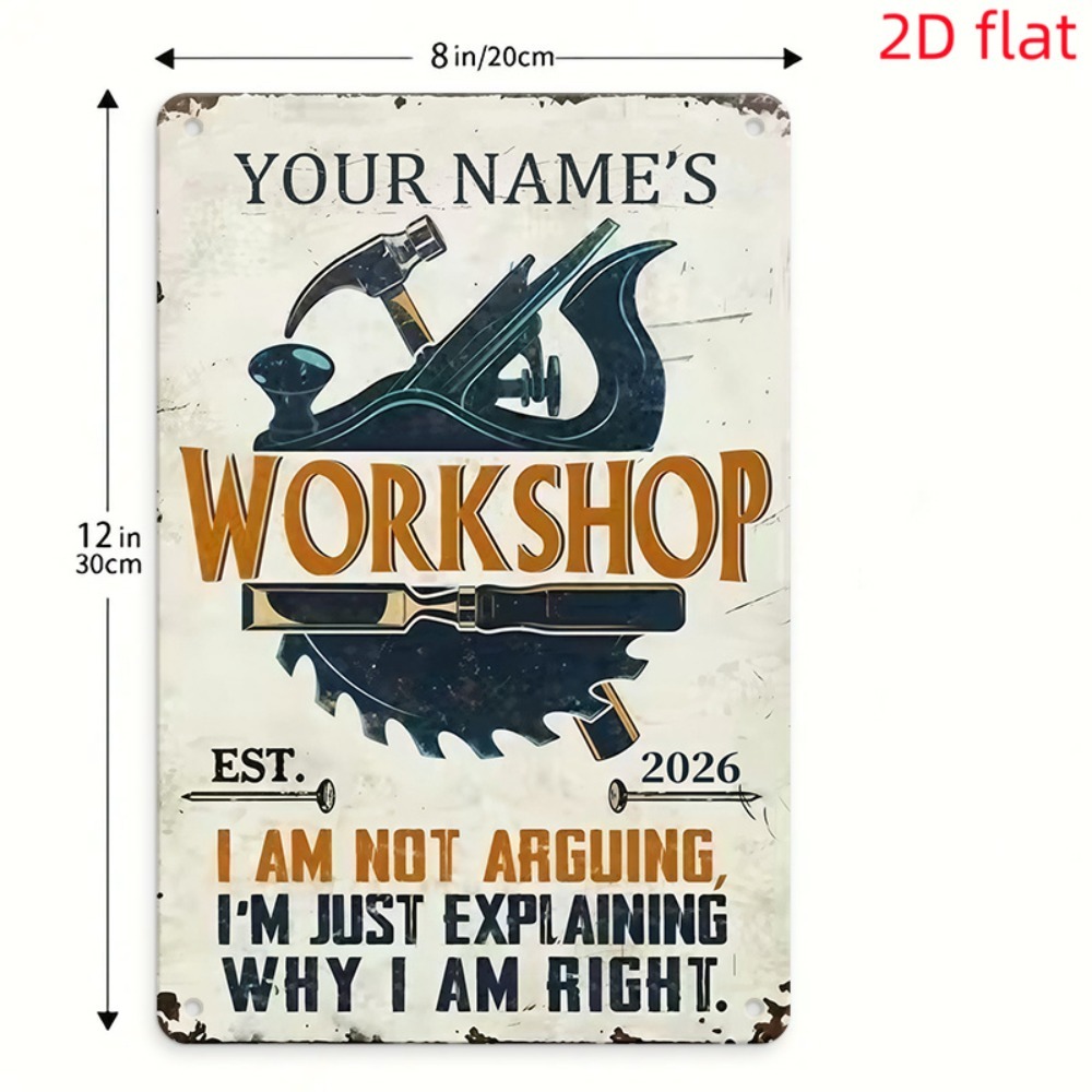 [2D Плоская] 1 шт. Металлическ – обзор и цена Workshop Tools With Name