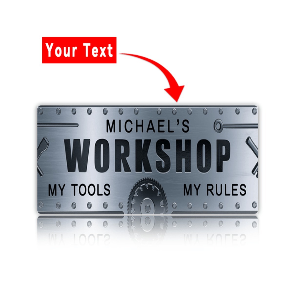 Персонализированная табличка и – обзор и цена Workshop Tools With Name