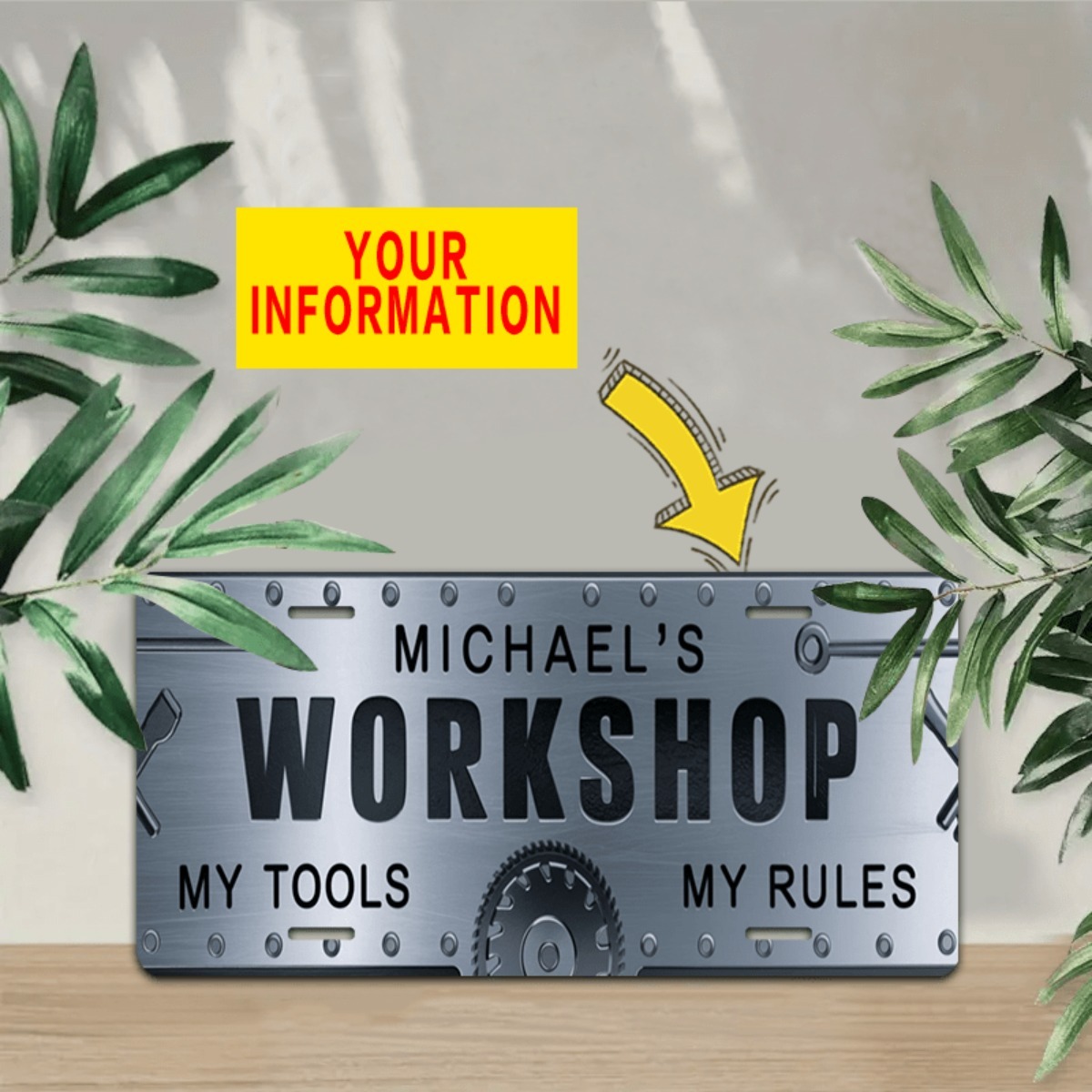 Персонализированная табличка и – обзор и цена Workshop Tools With Name