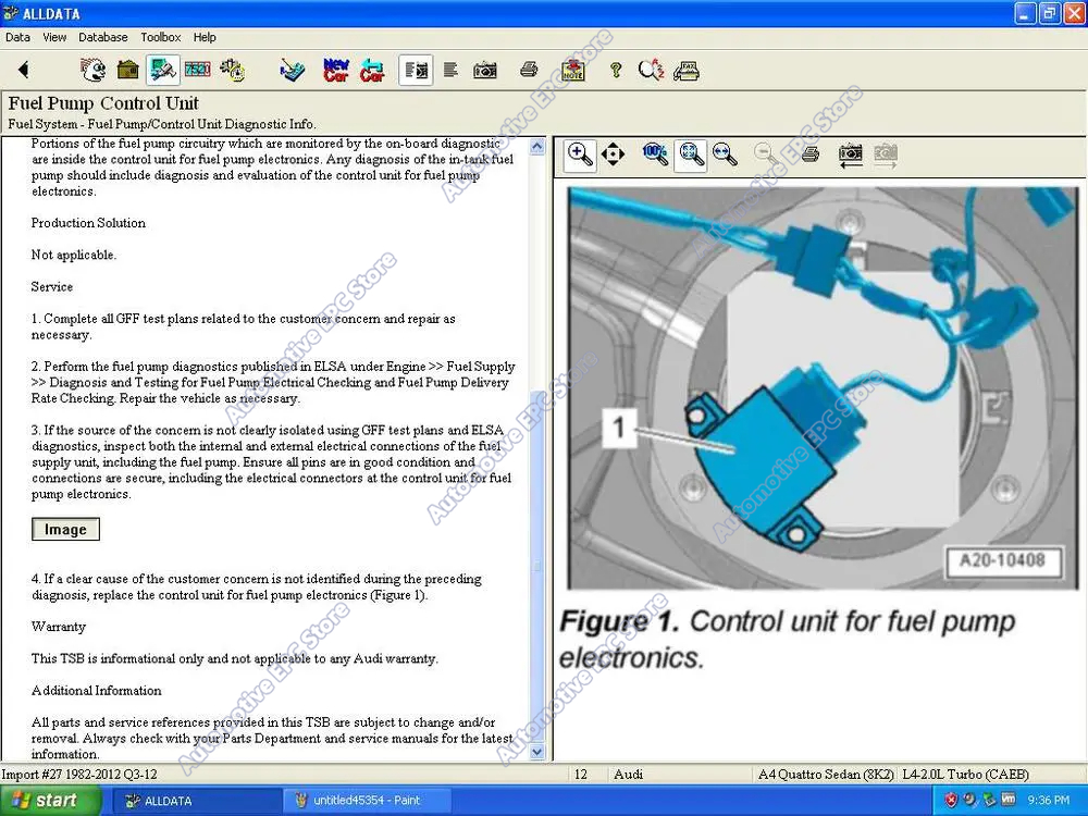 Данные с мастерских по обслужи – обзор и цена Workshop Tools Diagram