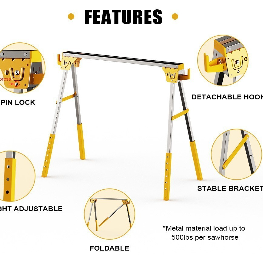 Металлическая пиловая подставк – обзор и цена Workbench Portable Fold