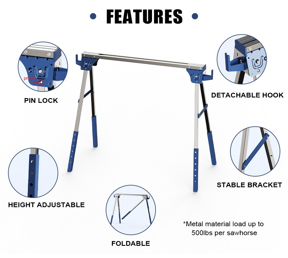 Металлическая пиловая подставк – обзор и цена Workbench Portable Fold