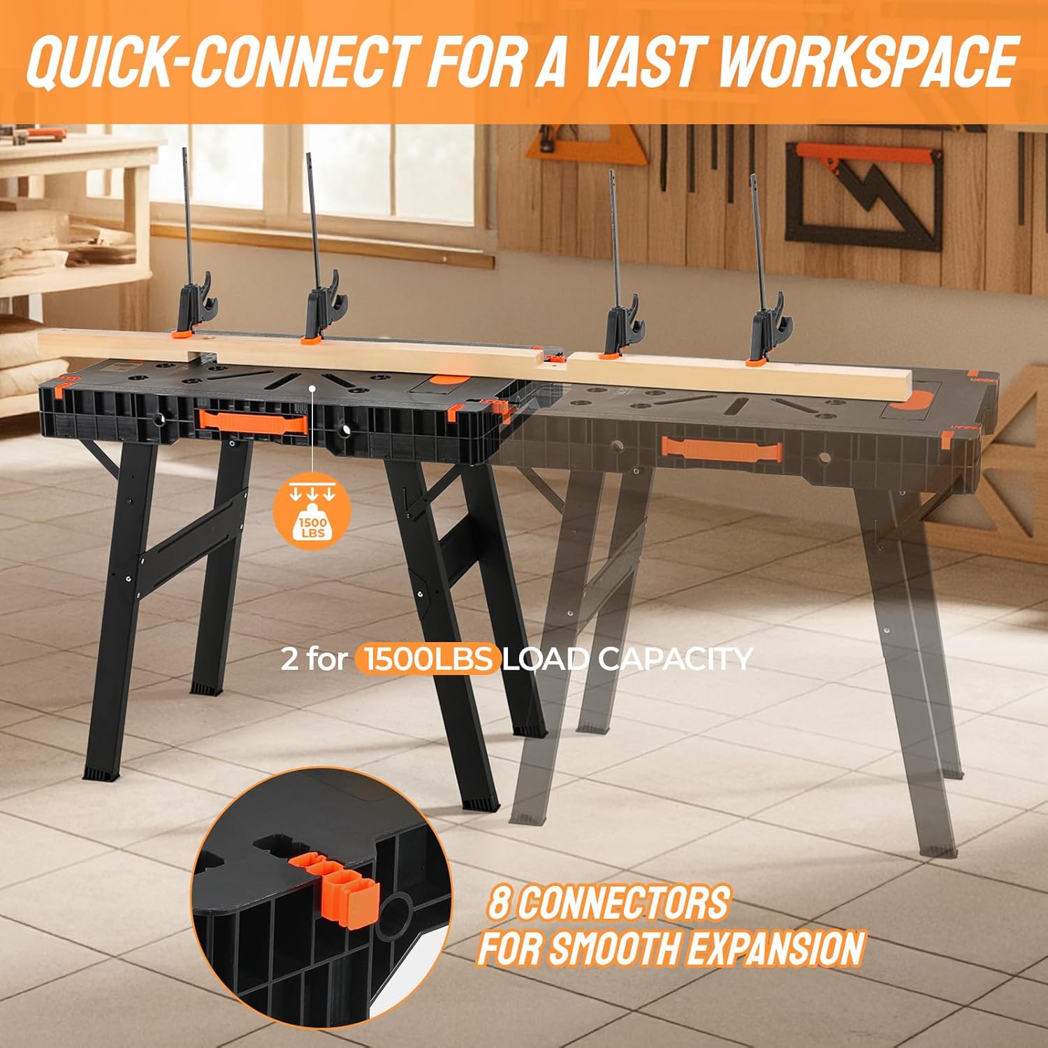 Складной рабочий стол с зажима – обзор и цена Workbench Portable Fold